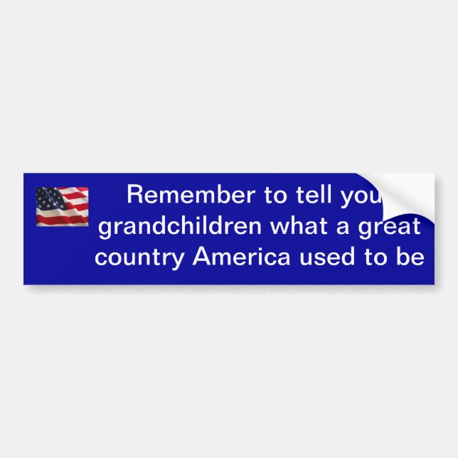 America used to be great bumper sticker (Front)
