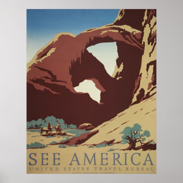 America Utah Vintage Travel Poster Ad Retro Prints (Front)