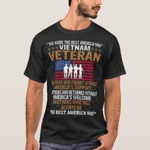 America Vietnam Veteran Usa Flag T-Shirt