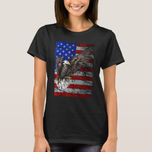 America Vintage Eagle Patriotic American Flag 4th T-Shirt