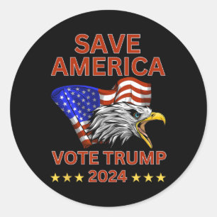 America Vote Trump 2024 We The People Have Had Eno Classic Round Sticker
