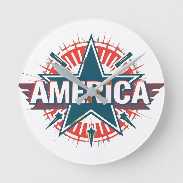  AMERICA  Wall Clock (Front)