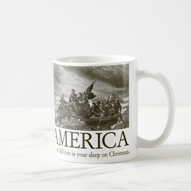 America: We will kill you in your sleep on Christm Coffee Mug (Right)