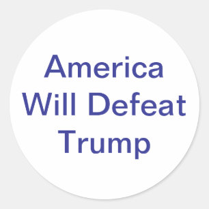 America Will Defeat Trump Hankamer Artjunkhaus Fun Classic Round Sticker