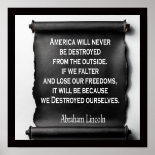 America Will Never Be Destroyed Poster