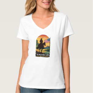 america womens shirts, american woman shirt, west T-Shirt