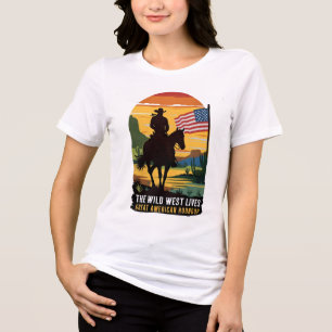 america womens shirts, american woman shirt, west Tri-Blend shirt