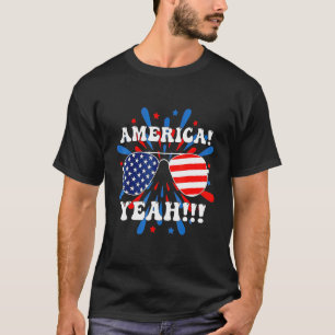 America Yeah Sunglasses American 4th Of July Usa P T-Shirt