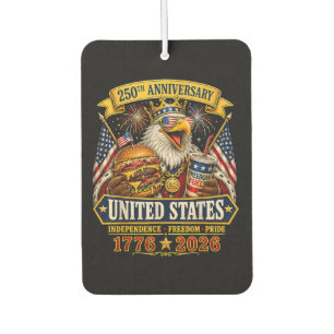 American 1776 2026 250th 4th July Independence Day Car Air Freshener