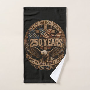 American 1776 2026 250th 4th July Independence Day Hand Towel