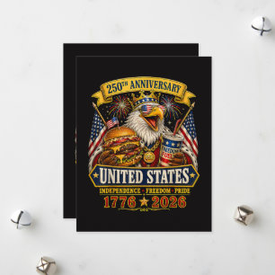 American 1776 2026 250th 4th July Independence Day Holiday Card