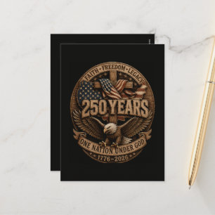 American 1776 2026 250th 4th July Independence Day Holiday Postcard