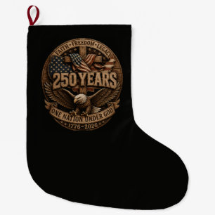 American 1776 2026 250th 4th July Independence Day Large Christmas Stocking