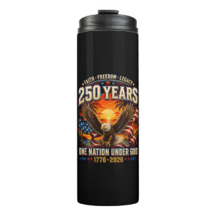 American 1776 2026 250th 4th July Independence Day Thermal Tumbler