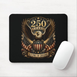 American 1776 2026 250th 4th July Patriotic Eagle Mouse Mat