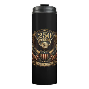 American 1776 2026 250th 4th July Patriotic Eagle Thermal Tumbler