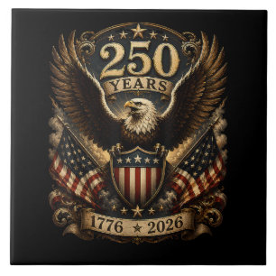 American 1776 2026 250th 4th July Patriotic Eagle Tile