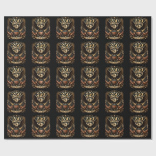 American 1776 2026 250th 4th July Patriotic Eagle Wrapping Paper