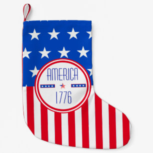 American 1776 patriotic  small christmas stocking