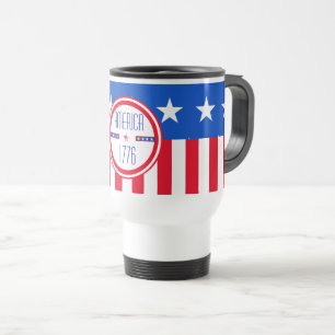 American 1776 patriotic  travel mug