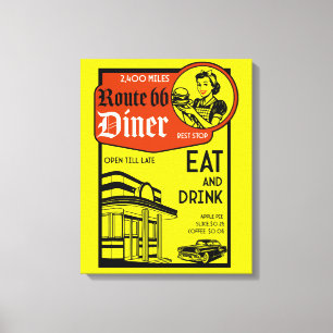 American 1950's Diner Canvas Print