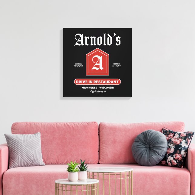 American 1950's Diner Canvas Print (Insitu(LivingRoom))