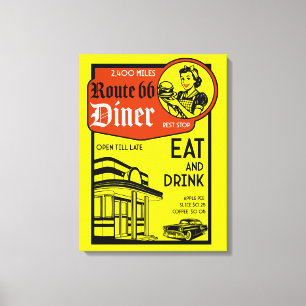 American 1950's Diner Canvas Print