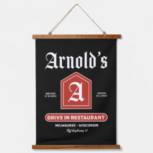 American 1950's Diner Hanging Tapestry