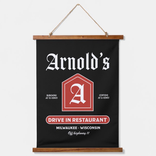 American 1950's Diner Hanging Tapestry (Front)
