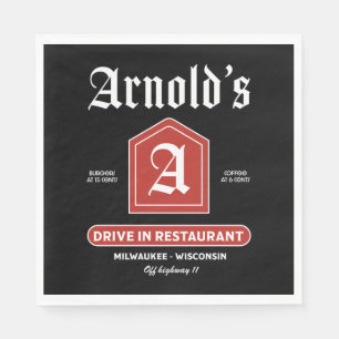 American 1950's Diner Napkin