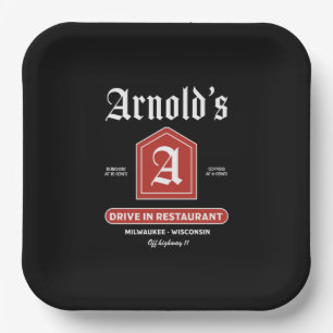 American 1950's Diner Paper Plate
