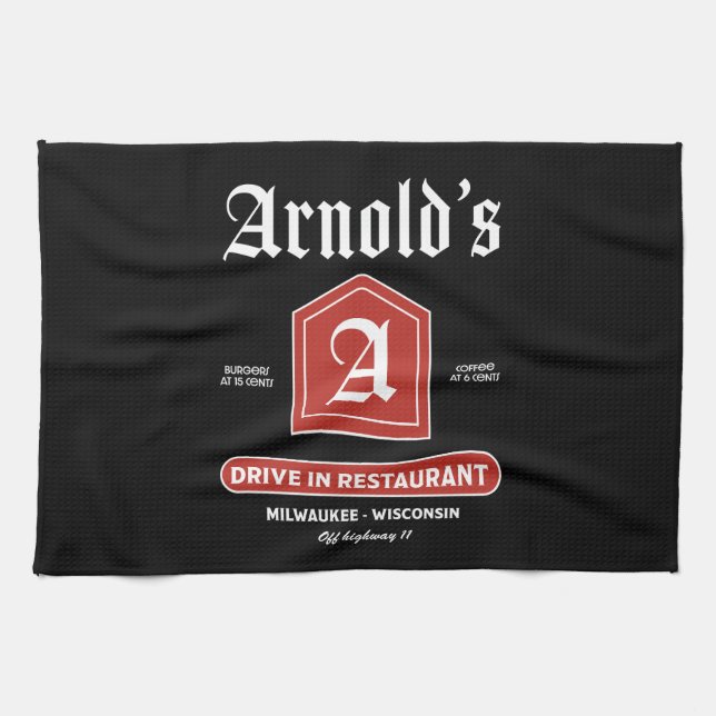 American 1950's Diner Tea Towel (Horizontal)