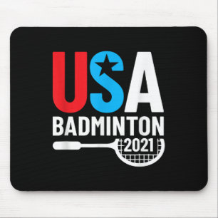 American 2021 Usa Badminton Gifts For Us Badminton Mouse Mat