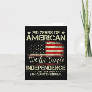 American 250th Anniversary Celebration 250 Years U Card