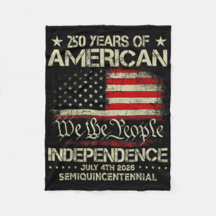 American 250th Anniversary Celebration 250 Years U Fleece Blanket