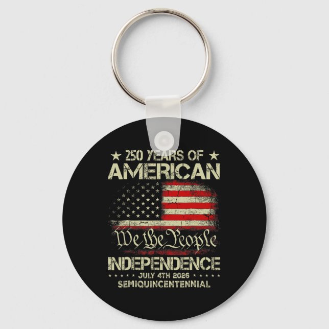 American 250th Anniversary Celebration 250 Years U Key Ring (Front)