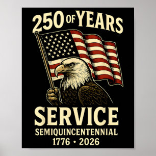 American 250th Anniversary Celebration Patriotic U Poster