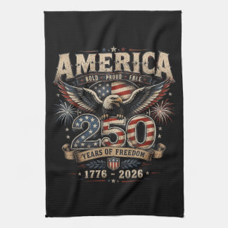 American 250th Anniversary Patriotic USA 4th July Tea Towel