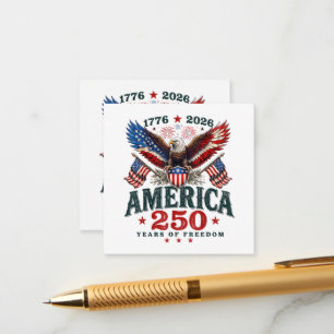 American 250th Anniversary USA Patriotic 4th July Enclosure Card