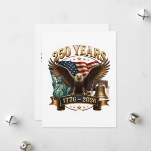 American 250th Anniversary USA Patriotic 4th July Holiday Card