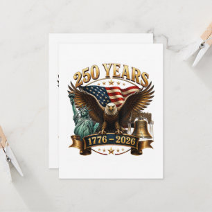 American 250th Anniversary USA Patriotic 4th July  Invitation