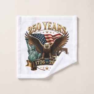 American 250th Anniversary USA Patriotic 4th July Wash Cloth