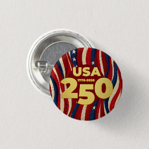 American 250th Birthday Anniversary 2026 3 Cm Round Badge