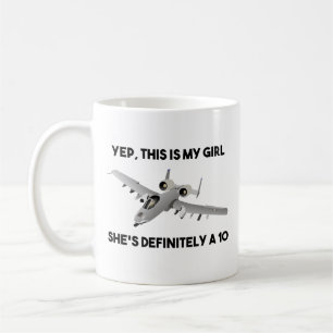 American A-10 Warthog Jet Aircraft Meme Coffee Mug
