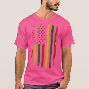 American african flag for black history freedom da T-Shirt