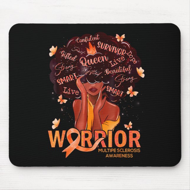 American Afro Black Women Queen Multiple Sclerosis Mouse Mat (Front)