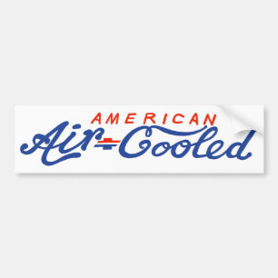 American Air-Cooled Colour Text Bumper Sticker