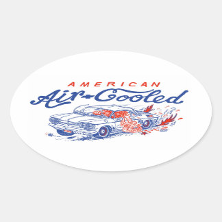 American Air-Cooled Corvair sticker by Bard Beach