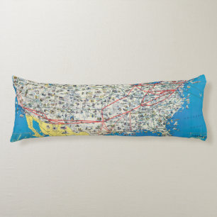 American Airlines system map Body Cushion