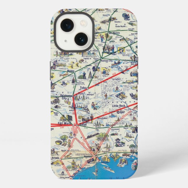 American Airlines system map iPhone Case (Back)